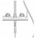 Balneo Set de robinetterie de douche et de baignoire avec douche de pluie - Chrome