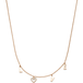 s.Oliver Ketting, elegante halsketting van gepolijst roestvrij staal, IP roségoud, rolo-ketting, 47 cm, waterdicht en huidvriendelijk