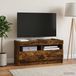 Maison Exclusive - Meuble TV LED en chêne fumé, en panneaux de particules