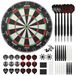 Merkloos Dartbord Dartbord set - Sisal - 23G steeltip - Draaibare nummering - Met accessoires