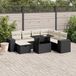 Maison Exclusive - Ensemble de meubles de jardin 8 pièces avec canapé et coussins, noir, en polyrotin
