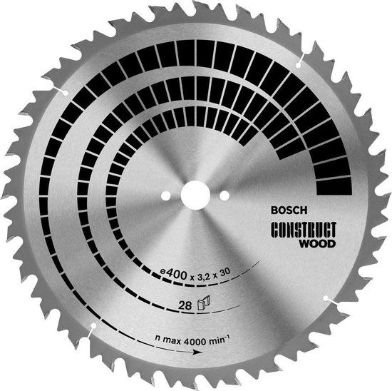 Bosch - Cirkelzaagblad Construct Wood 400 x 30 x 3,2 mm, 28T - 2608640703