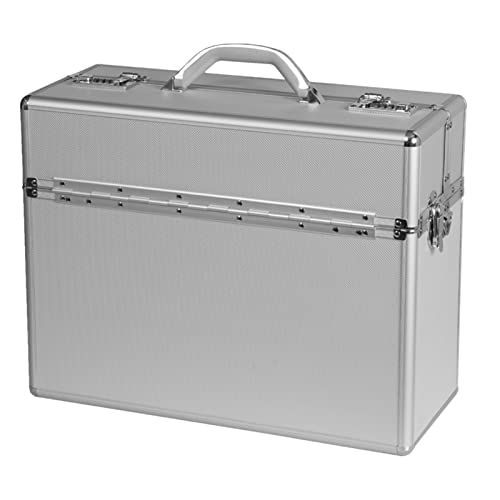 Alumaxx FB2045100 - fixbag pilotenkoffer Alpha met Klickfix compacte tas rail voor fiets, aluminium aktetas voor DIN A4 mappen, business koffer van aluminium, ca. 31 x 42 x 15 cm, zilver