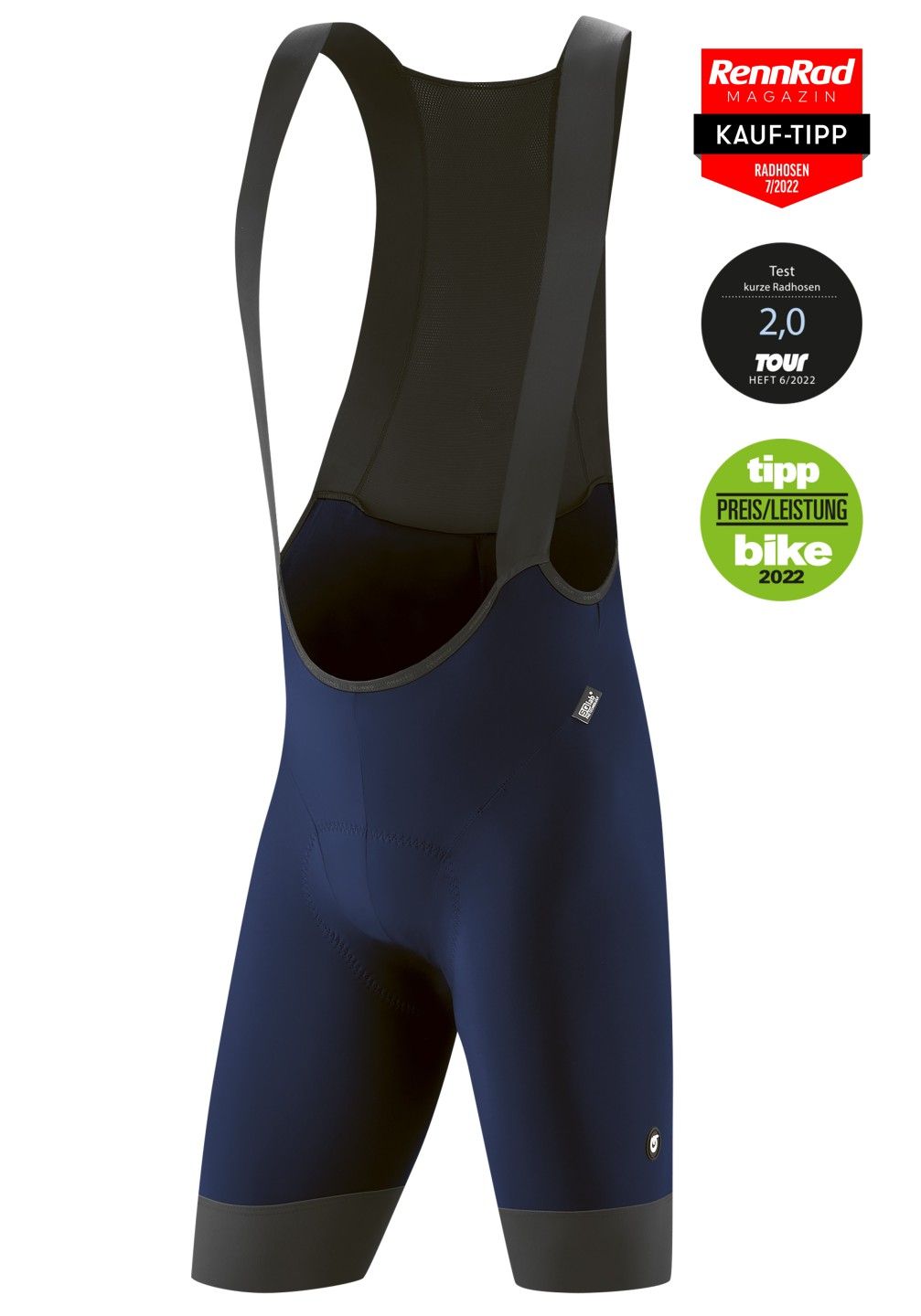 Gonso SQlab Go Bib Shorts Heren - blauw/zwart - Maat XXL