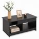 Merkloos Relaxdays Salontafel verstelbaar - 50x110x50 cm - met opbergruimte - zwart