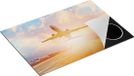 Chefcare Inductie Beschermer Vliegtuig Stijgt op het Landingsbaan met Zon - 75x50 cm - Inductie Mat