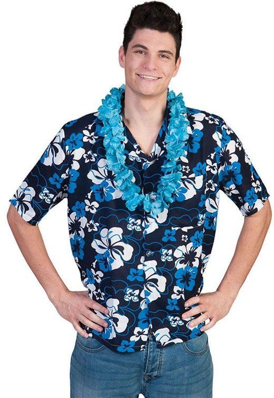 Funny Fashion Hawaii & Carribean & Tropisch Kostuum Flower Power Hawaii Hemd Maat 48-50 Carnaval kostuum Verkleedkleding
