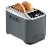 Cuisinart Smart Elite Broodrooster 2 sneetjes – extra lange sleuven – QuickView – Bagel, Enkel sneetje en ontdooien – +30 s Boost – uitneembare kruimellade – denim RVS-afwerking