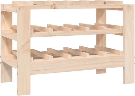 vidaXL Wijnrek 61,5x30x42 cm massief grenenhout bruin