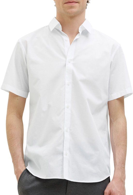 JJ REBEL JREBGAVIN SOLID SHIRT SS Heren T-shirt Wit S