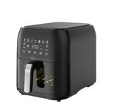 LITTLE BALANCE 8866 Crousty Light Long 8, friteuse zonder olie, Air Fryer, zonder PFAS, 7 vooraf ingestelde programma's, 8 liter voor 6 personen, 1700 W, zwart