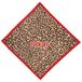 Fisura Originele dames halsdoek "f*ck off" multifunctionele doek halsdoek hoofddoek luipaard rood 70cm x 70cm cadeau voor vrouwen