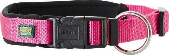 Hunter Klikhalsband Vario Plus Roze&Zwart - Hondenhalsband - 28-30x1.5 cm roze