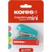 Kores Mini-nietmachine turquoise + 1000 nietjes 24/6, compatibel met 26/6, capaciteit 12 vellen papier 80 g, 6 x 4,5 x 3 cm, afstand geniet 17 mm, ideaal als kantoormateriaal, perfect voor