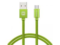 Swissten 71521207 câble USB 1,2 m USB A Micro-USB B 0,48 Gbit/s Vert