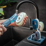 KADAX Gootsteenafwasspons Vloeistofdispenser met handvat Set van 4 borstels