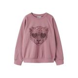 NAME IT KIDS rechtvallende sweater met print - lila