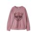 NAME IT KIDS rechtvallende sweater met print - lila