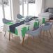 Bonamaison Tafelkleed, Anti-Mold, Sneldrogend, Waterdicht, 100% Polyester Tafellaken, Petroleum Groen, Wit, 140 x 200 Cm