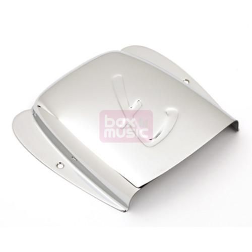 Fender vintage bridge cover F-logo voor Jazz Bass chroom