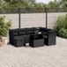 Maison Exclusive - Ensemble de meubles de jardin 8 pièces avec canapé et coussins, noir, en polyrotin