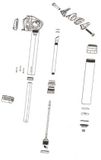 Sram Cilinder afstandhouder kit Sram T.1 Rs Reverb Xplr Axs (12) zwart