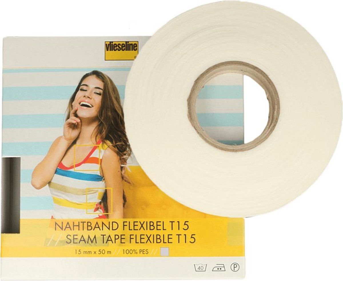 Vlieseline FLEXIBEL NAADBAND 15MM WIT - 50M