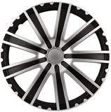 Petex RB53751 wieldop Toro 2-voudig gelakt, materiaal: ABS in box, zilver - set van 4
