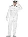 Captain Smiffys Kapitein kostuum, wit, met jas, broek, pet en handschoenen, wit, M