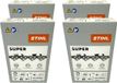 Stihl 4x 3/8" Rapid Super 3 (RS3) zaagketting 50 cm 3/8" 1.6 mm 72 TG 4 stuks