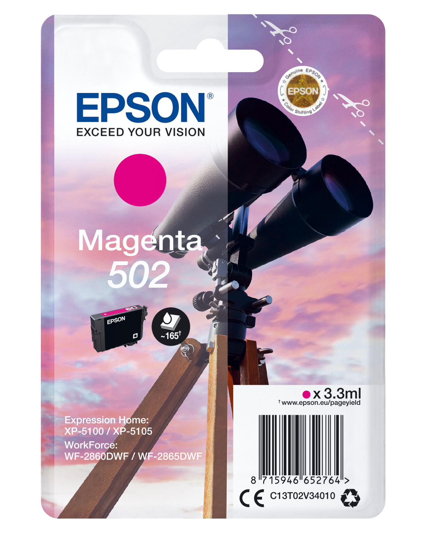 Epson Singlepack Magenta 502 Ink single pack / magenta