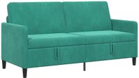 vidaXL Sofa met opbergruimte Turquoise 172 x 78 x 87 cm Polyester