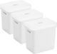 Sunware Sigma Home Opbergboxen met Deksel - 3x - 25 Liter - Wit - Kunststof - 35 x 25 x 36 cm