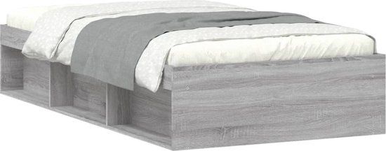 vidaXL Bedframe grijs sonoma eikenkleurig 100x200 cm