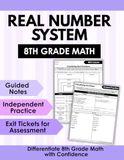 8th Grade Math Workbook: Real Number System & Scientific Notation