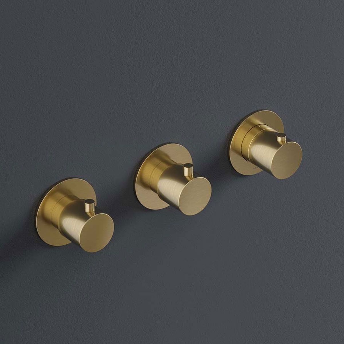 hotbath Douchekraan Cobber Afbouwdeel Thermostatisch Rond Horizontaal Verouderd Ijzer 3 Greeps - 8719874208505