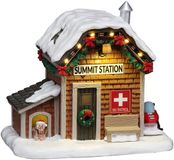 Lemax Ski Patrol Summit Station - Met Licht