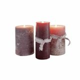LOBERON Kaars set van 3 Salis roze