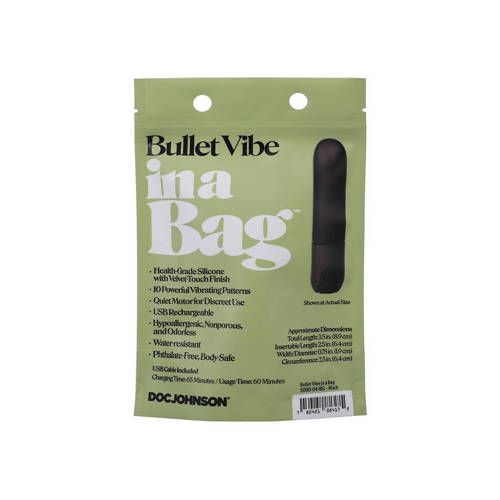 Doc Johnson Vibrating Bullet Vibrator - Black