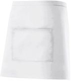 Velilla Halflang schort wit textiel effen one size