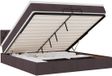 vidaXL - Lit coffre avec matelas et LED - 200x200cm - tissu - marron foncé