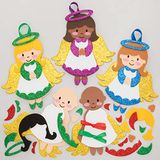 Baker Ross FE923 Engel-decoratiesets - Pak van 8, maak je eigen decoraties om te ontwerpen en weer te geven, creatieve activiteiten voor kinderen