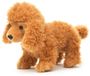 Uni-Toys - Poedel (lichtbruin), staand (zonder riem) - 30 cm (lengte) - pluche hond - pluche dier