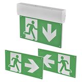EMOS - LED-noodverlichting - noodverlichting - incl. accu - vluchtweglicht met handmatige testknop - 3 stuks noodmodus - wand- en plafondmontage - koud wit licht - IP20 voor binnen - wit