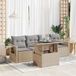 Maison Exclusive - Ensemble de jardin pour le jardin, composé de 5 pièces avec coussins, couleur : beige, matériau : polyrotin
