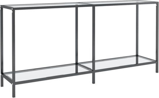vidaXL Wandtafel 160x35x75,5 cm gehard glas transparant