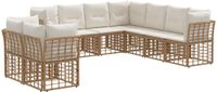 vidaXL Naturel Polyester Hoek loungeset