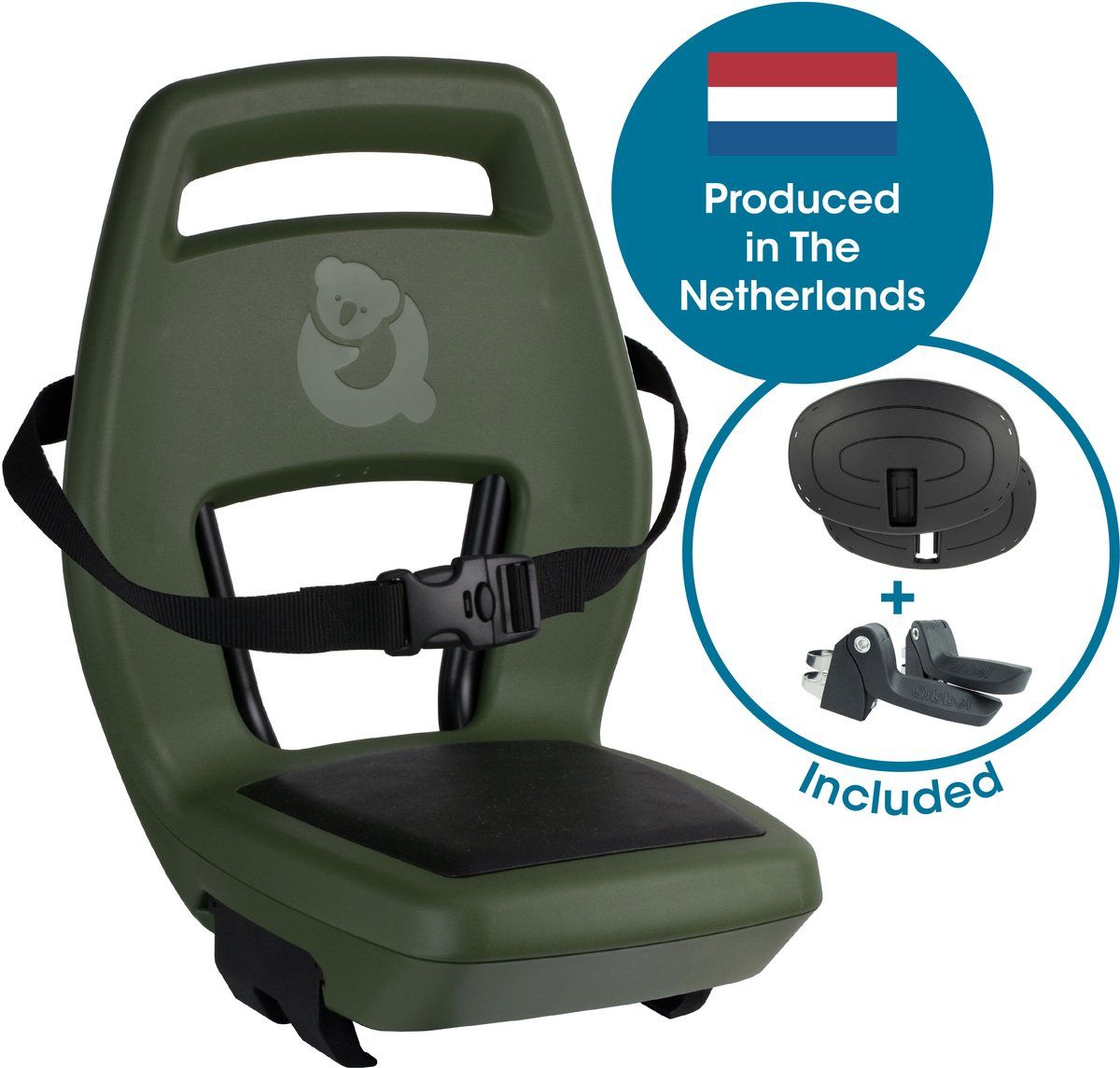 Qibbel Junior 6+ Fietsstoeltje Achter Bagagedrager - Magic Green