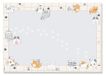 SIGEL Ongedateerd Papier Bureau Pad A3 | HO930 Cat Chaos 80 g/m² FSC, afscheurkussen, antislip, beige/lichtgrijs/oranje