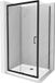 Mexen Apia cabine de douche coulissante 130 x 100 cm, transparent, noir + receveur de douche plat, blanc